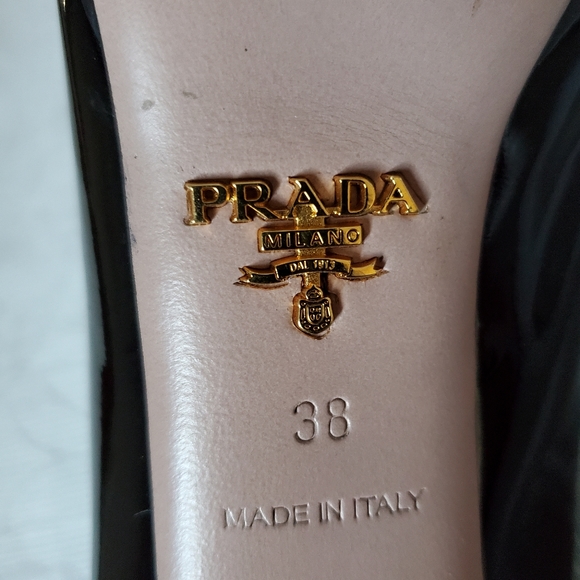 Prada Black/ Dark Purple Metallic SZ 38 - Picture 5 of 10